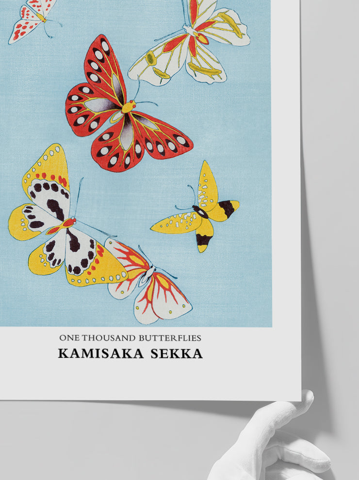 Kamisaka Sekka One Thousand Butterflies N2 - Art Print  Poster