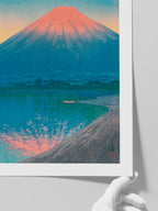 Kawase Daybreak over Lake Yamanaka - Art Print