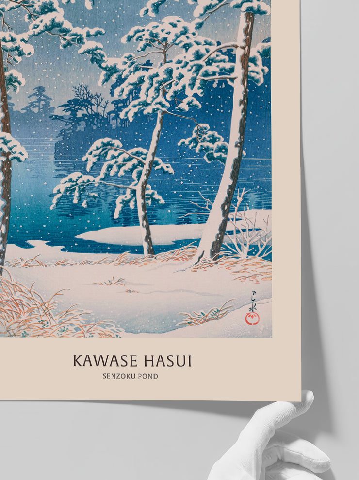 Kawase Senzoku Pond - Art Print  Poster