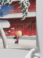 Hasui Kawase The Zojoji Temple - Art Print