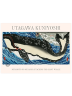 Kuniyoshi Miyamoto no Musashi Attacking the Giant Whale - Art Print