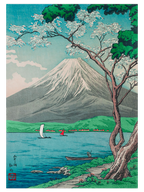 Takahashi Shotei Mount Fuji from Lake Yamanaka - Art Print