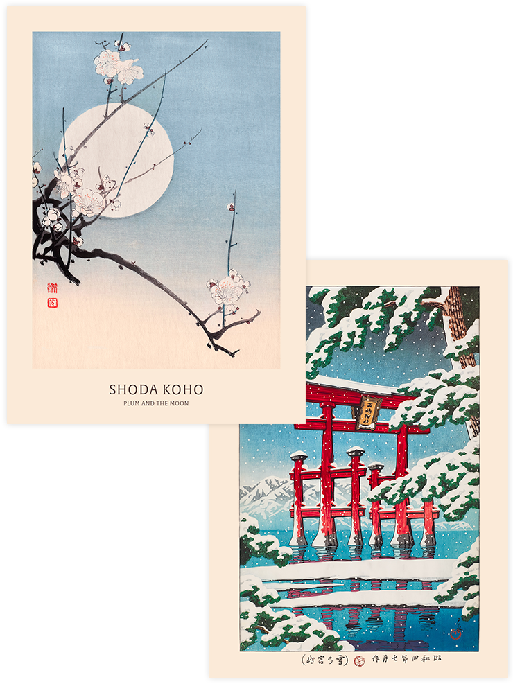 Kawase & Shoda Snow and the Moon - Poster Seti Duo Ünlü Ressamlar Poster