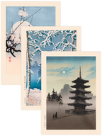 Kobayashi & Shoda & Kawase Landscapes - Poster Seti Trio