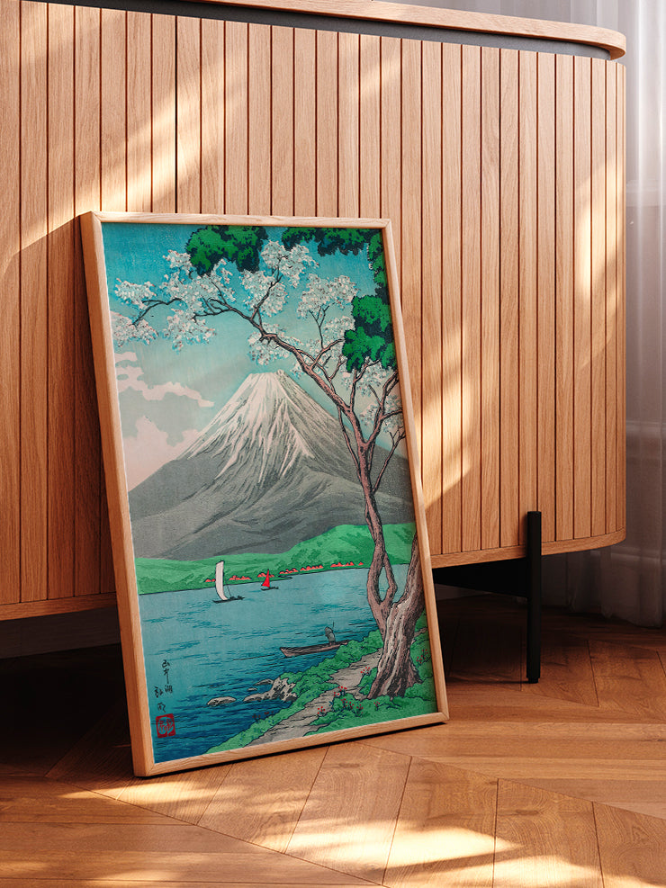 Takahashi Shotei Mount Fuji from Lake Yamanaka - Art Print Ürün ikincil görseli