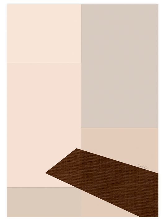 Soyut Kahverengi N2 Poster - Giclée Baskı