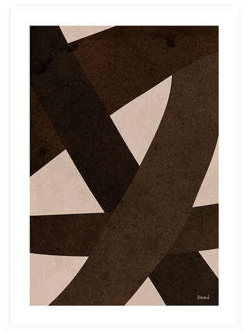 Brown Shapes N3 - Art Print