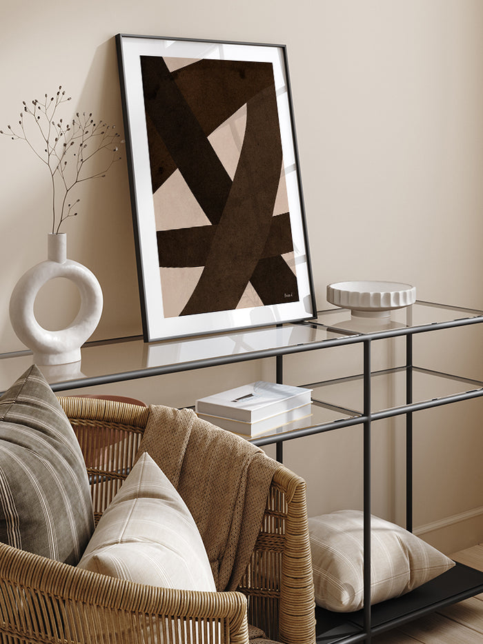 Brown Shapes N3 - Art Print  Poster