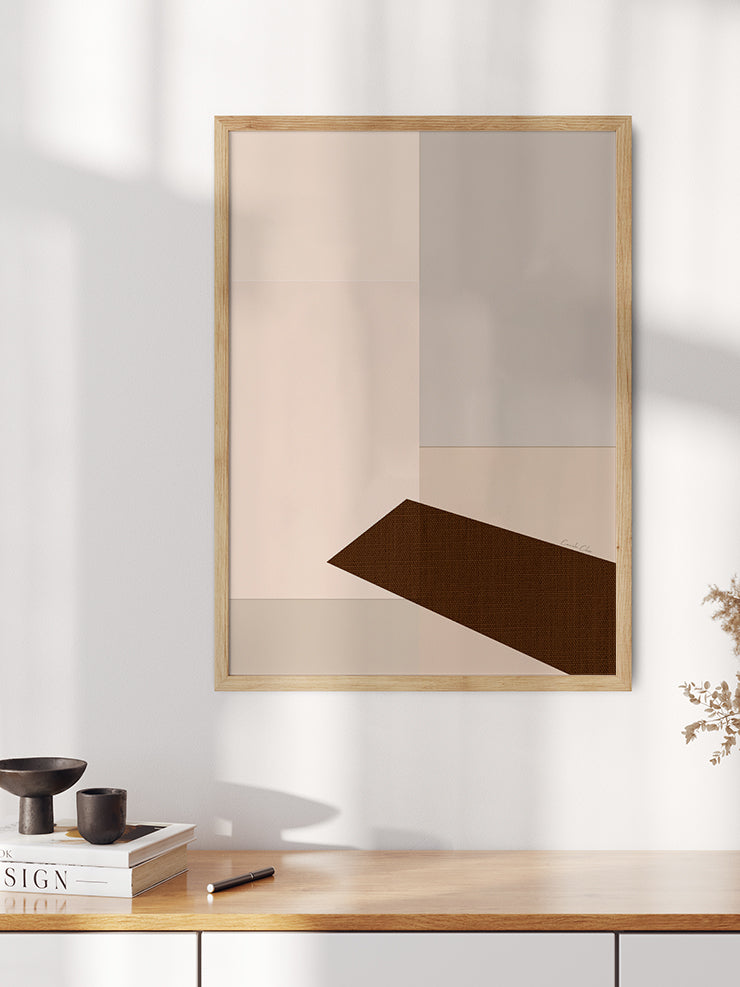 Soyut Kahverengi N2 - Art Print