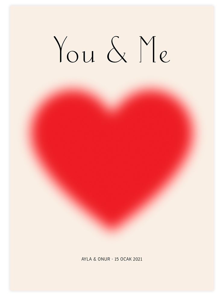 You & Me Kişiye Özel - Art Print  Poster