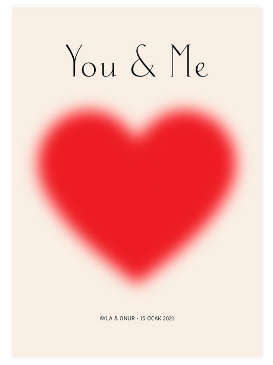 You & Me Kişiye Özel - Art Print