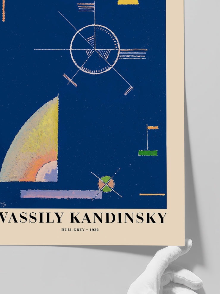 Kandinsky Dull Grey - Art Print  Poster