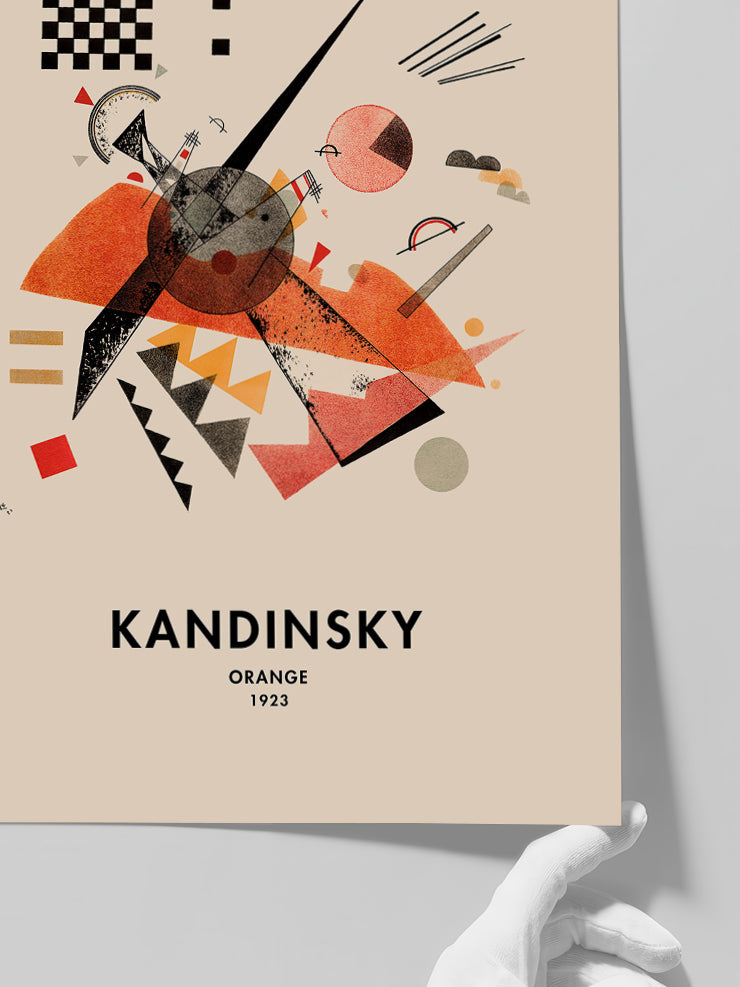 Kandinsky Orange - Art Print  Poster