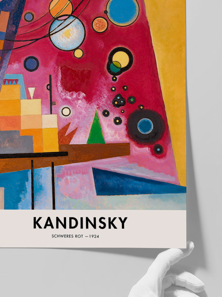 Kandinsky Heavy Red - Art Print  Poster