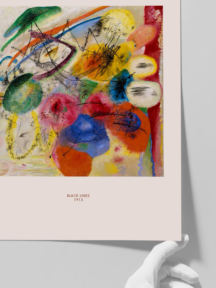 Kandinsky Black Lines - Art Print  Poster