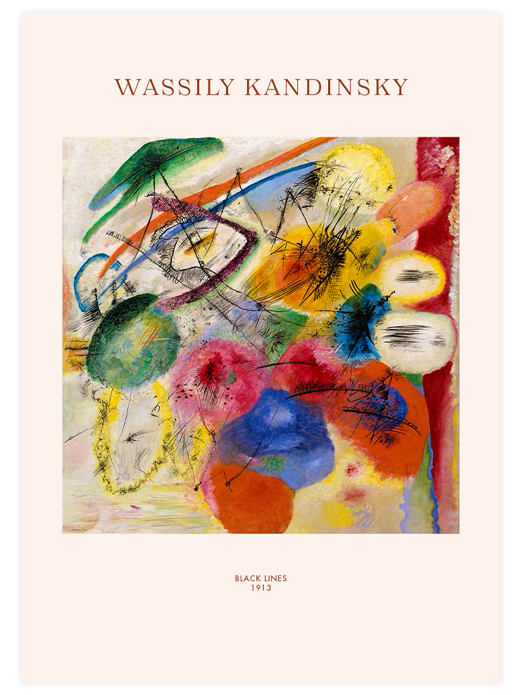 Kandinsky Black Lines - Art Print