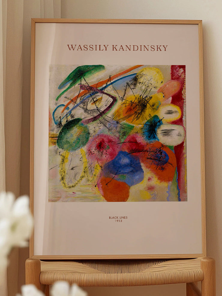 Kandinsky Black Lines - Art Print  Poster