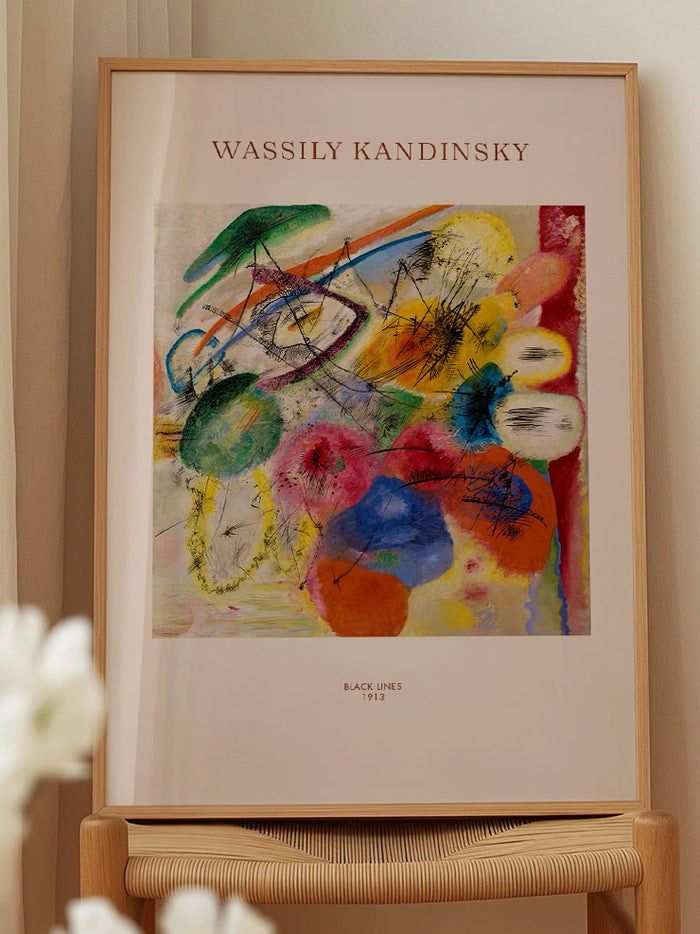 Kandinsky Black Lines - Art Print  Poster