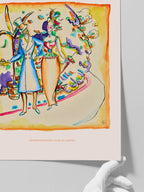 Kandinsky Couple Strolling in the Garden - Art Print