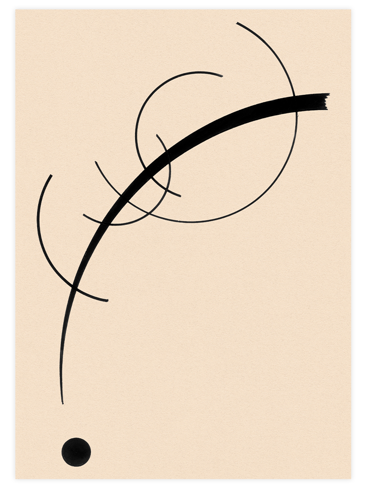 Kandinsky Free Curve to the Point - Art Print Ürün ana görseli