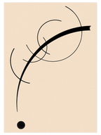 Kandinsky Free Curve to the Point - Art Print