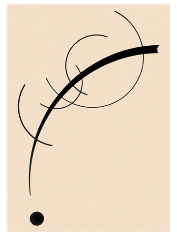 Kandinsky Free Curve to the Point - Art Print