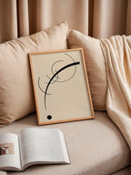 Kandinsky Free Curve to the Point - Art Print