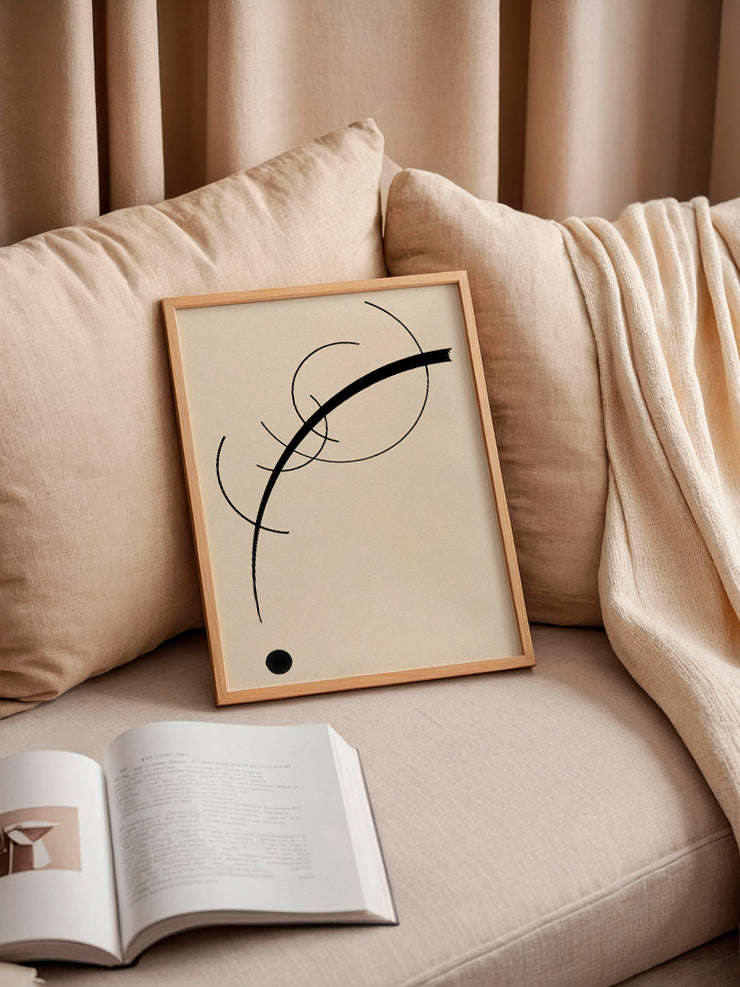 Kandinsky Free Curve to the Point - Art Print