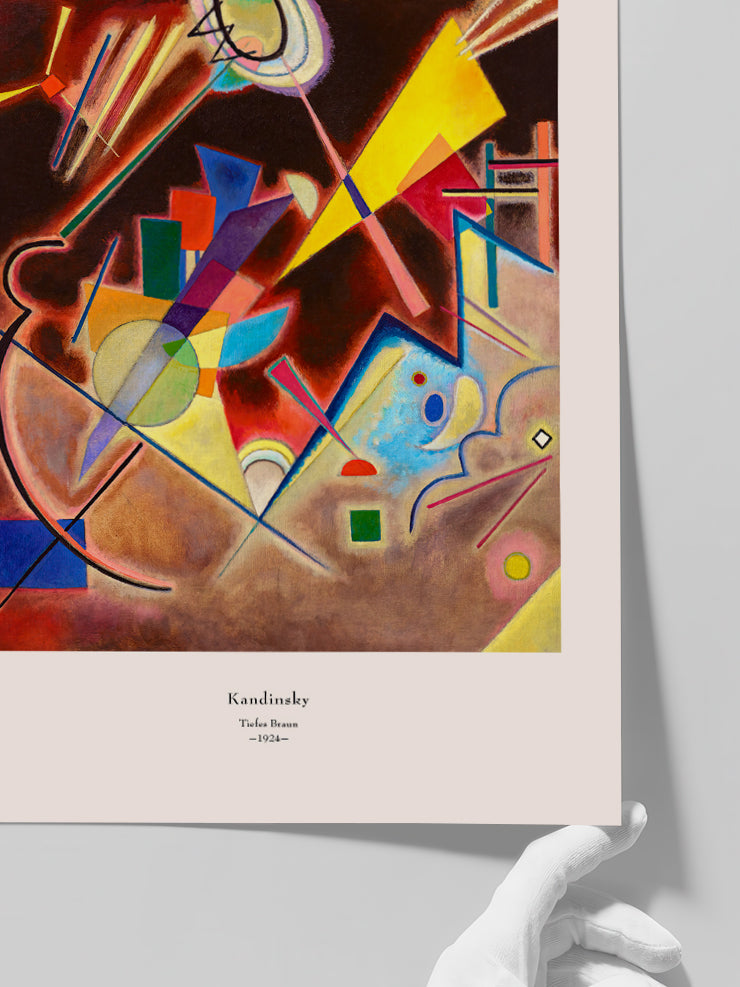 Kandinsky Deep Brown - Art Print  Poster
