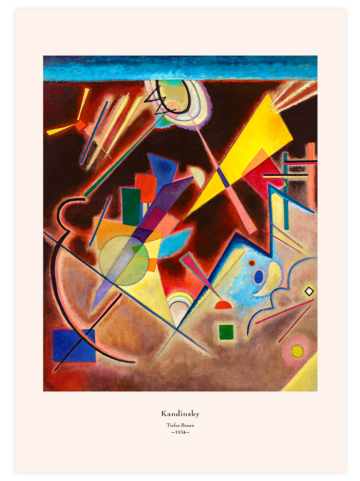Kandinsky Deep Brown - Art Print