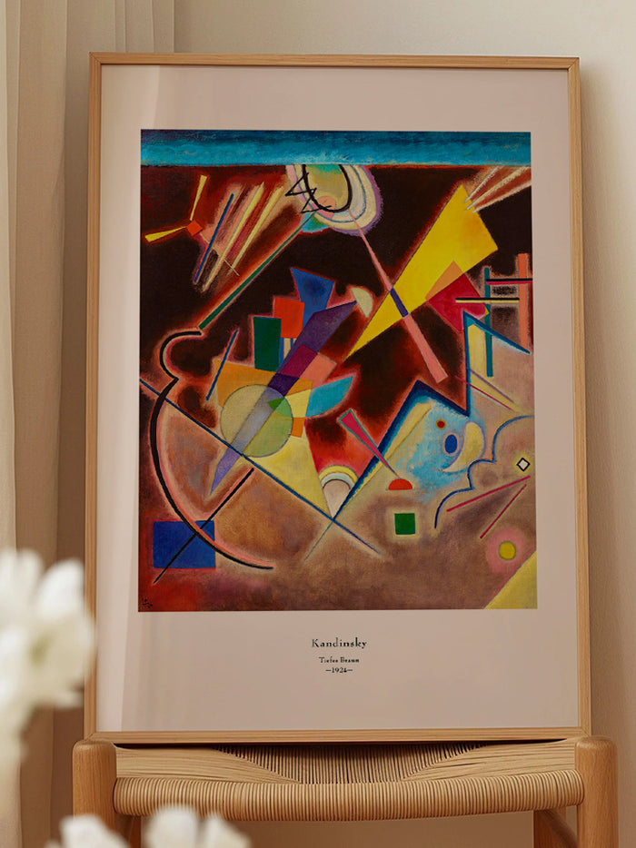 Kandinsky Deep Brown - Art Print  Poster