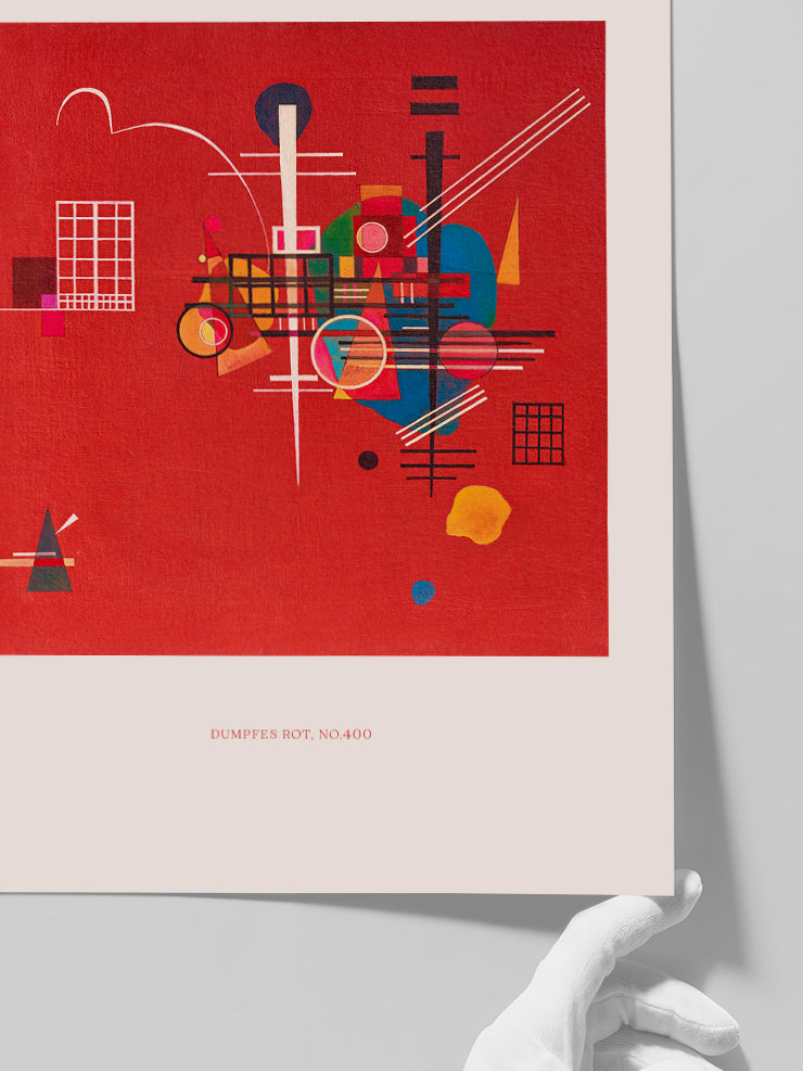 Kandinsky Dumpfes Rot, No.400 - Art Print  Poster