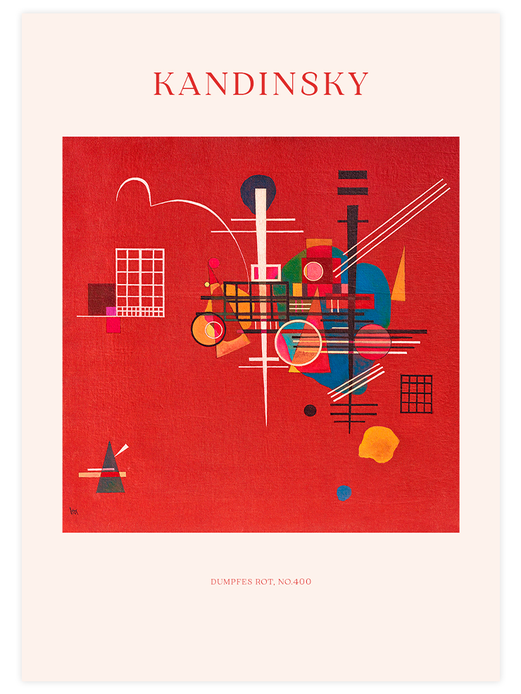 Kandinsky Dumpfes Rot, No.400 - Art Print