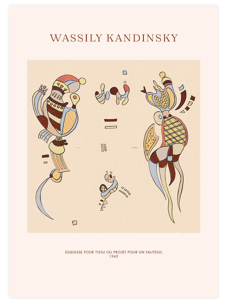 Kandinsky Esquisse pour Tissu ou Projet pour un Fauteuil - Art Print