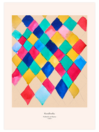 Kandinsky Farbstudie mit Rauten - Art Print