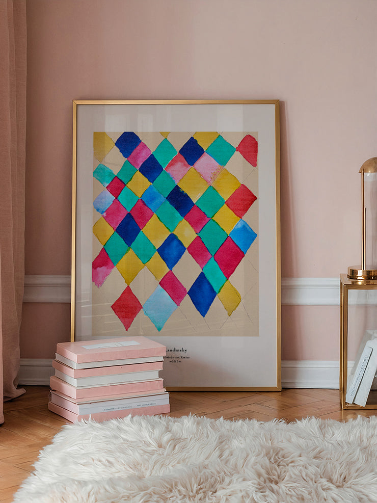 Kandinsky Farbstudie mit Rauten - Art Print  Poster