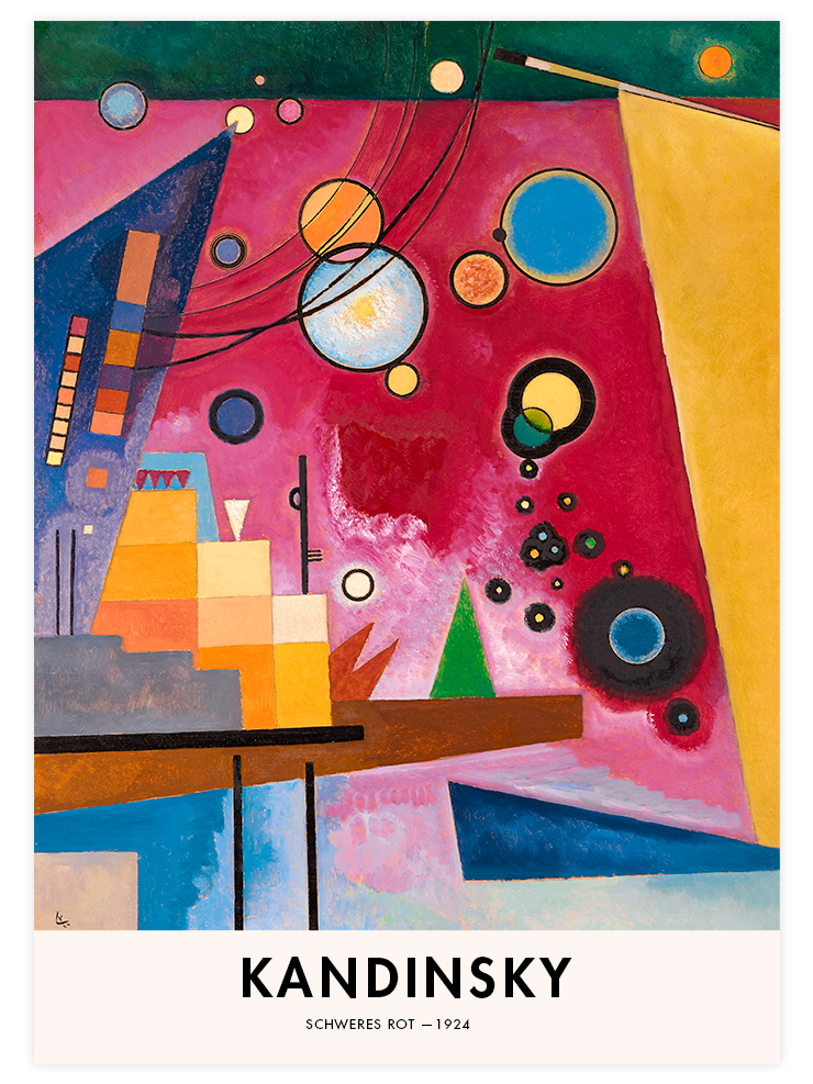 Kandinsky Heavy Red - Poster Seti Duo
