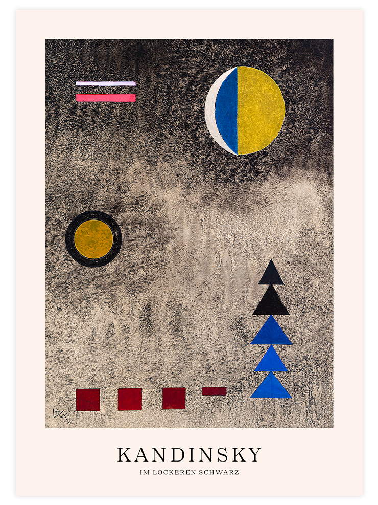 Kandinsky Im Lockeren Schwarz - Art Print Ürün ana görseli