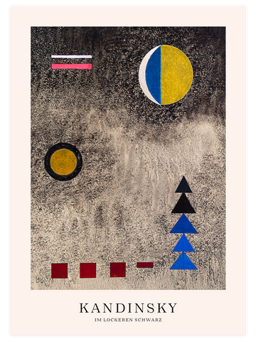 Kandinsky Im Lockeren Schwarz - Art Print