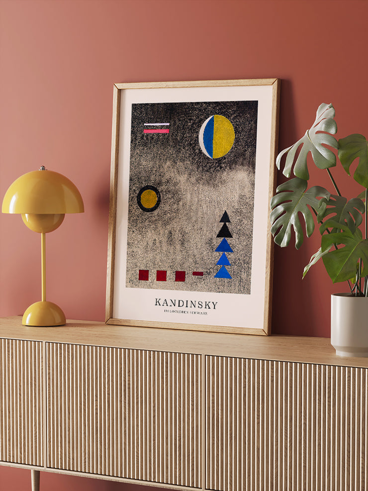 Kandinsky Im Lockeren Schwarz - Art Print Ürün ikincil görseli