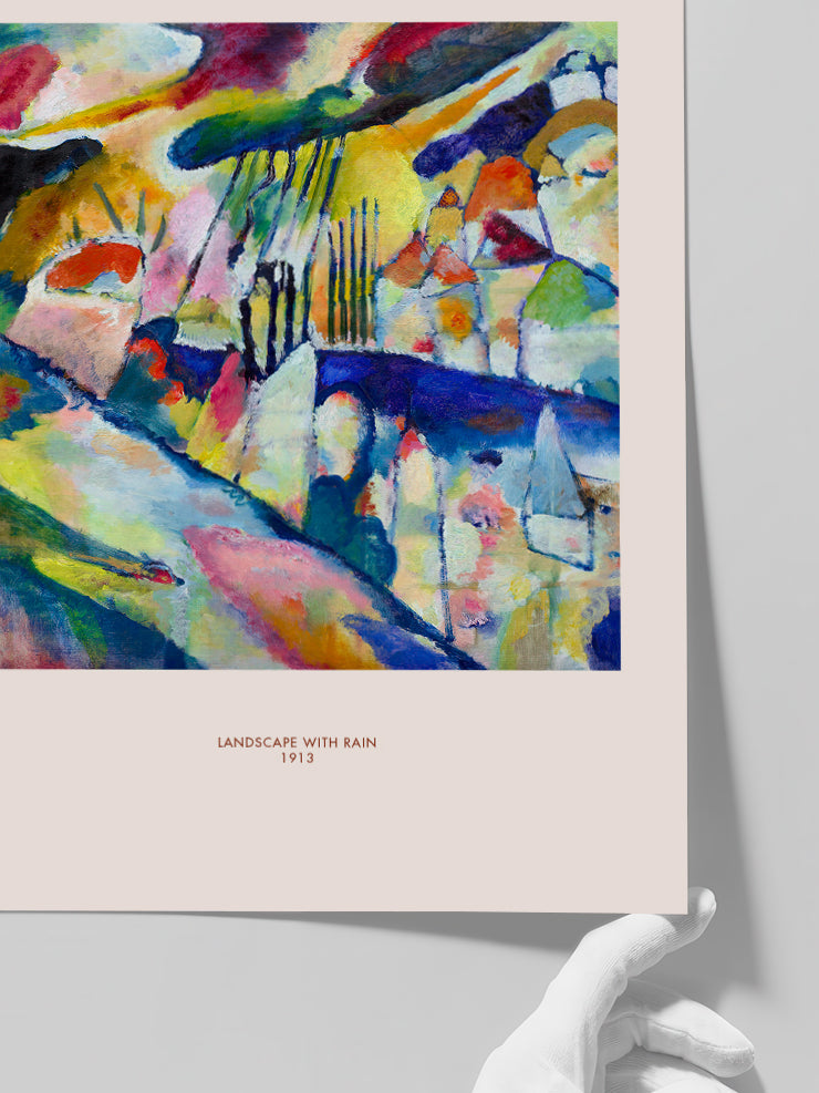 Kandinsky Landscape with Rain - Art Print  Poster