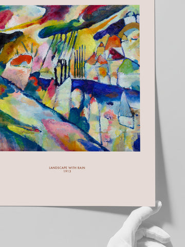 Kandinsky Landscape with Rain - Art Print