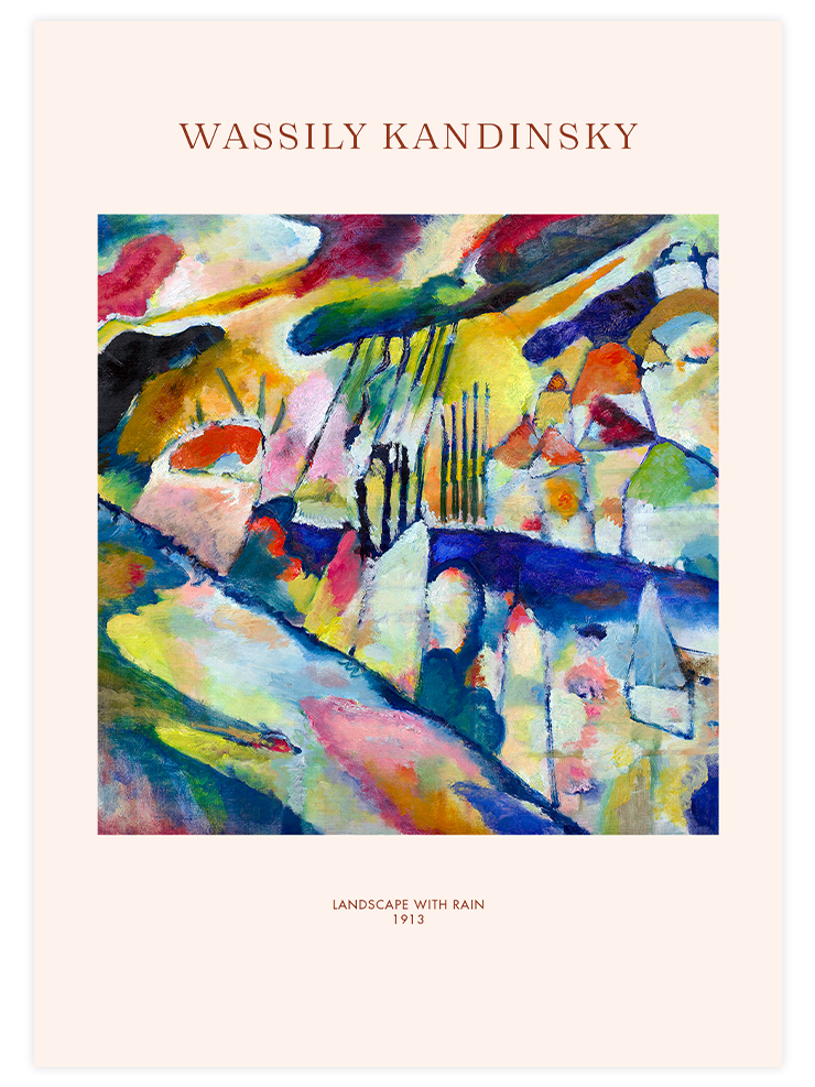 Kandinsky Landscape with Rain - Art Print