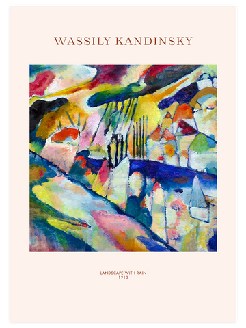 Kandinsky Landscape with Rain - Art Print