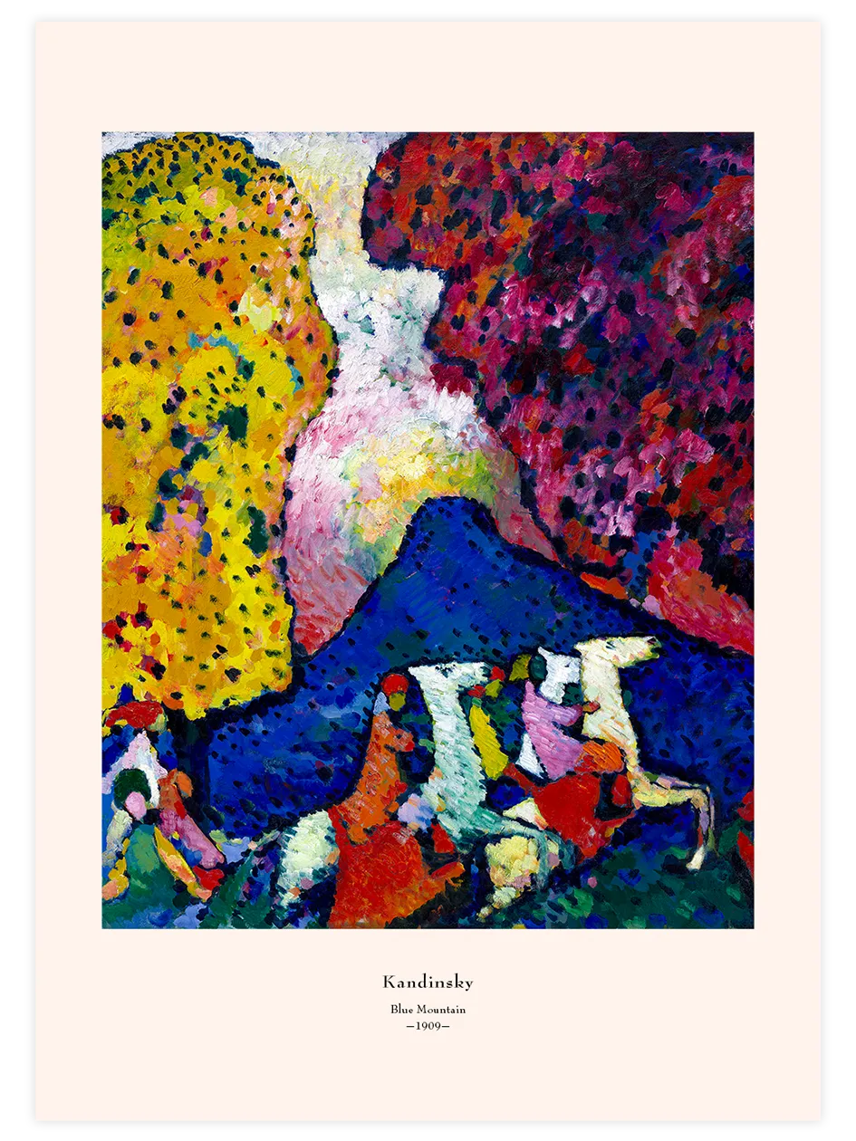Kandinsky Blue Mountain - Art Print