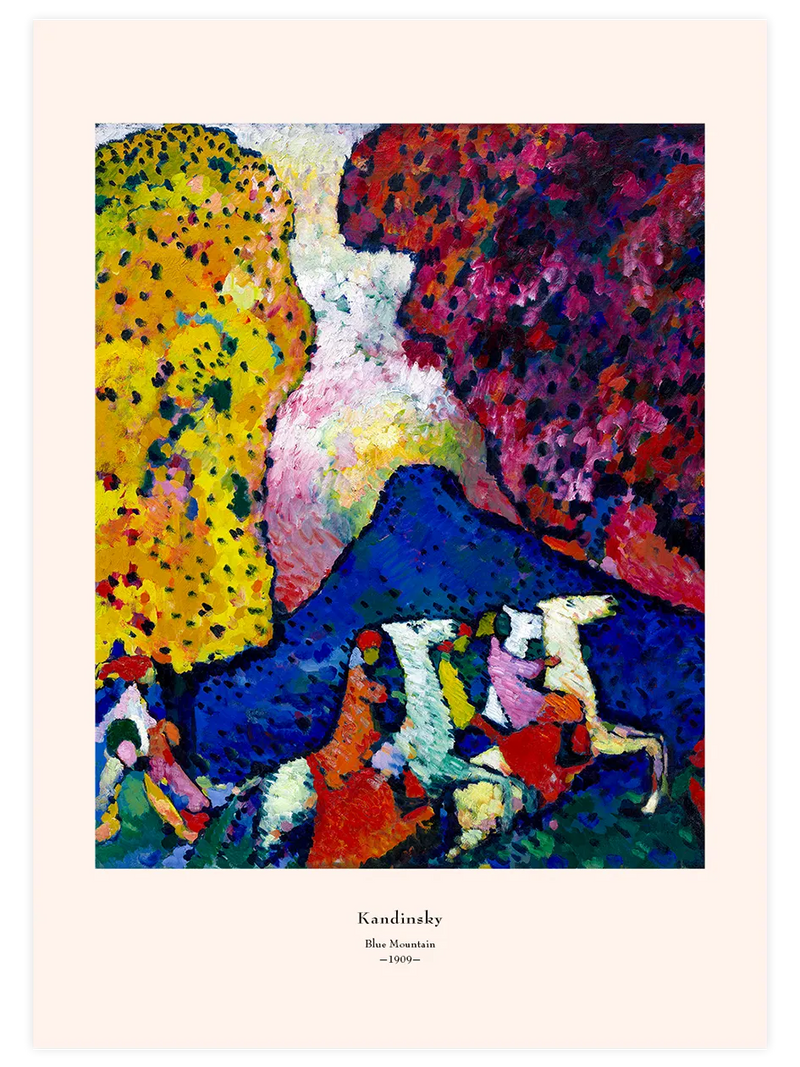 Kandinsky Blue Mountain - Art Print