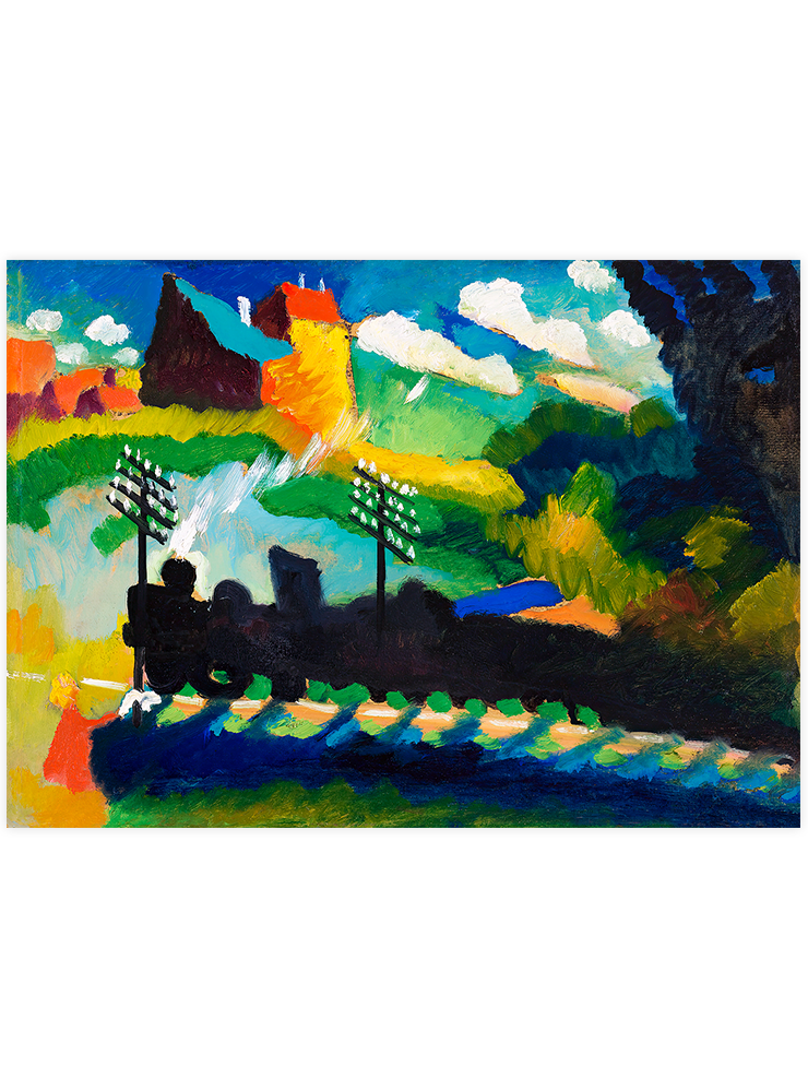 Kandinsky Murnau View with Railway and Castle - Art Print Ürün ana görseli