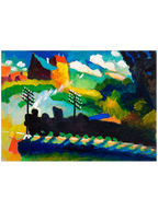 Kandinsky Murnau View with Railway and Castle - Art Print