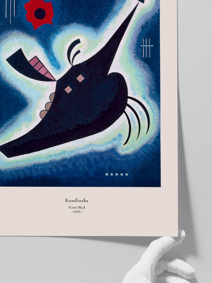 Kandinsky Pointy Black - Art Print  Poster