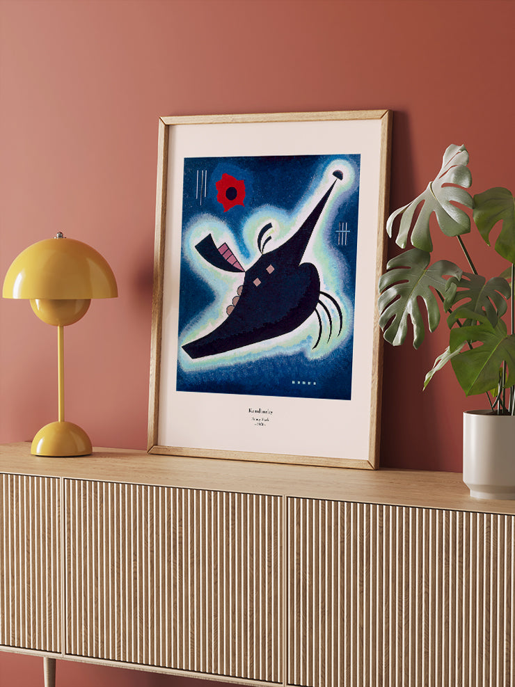 Kandinsky Pointy Black - Art Print
